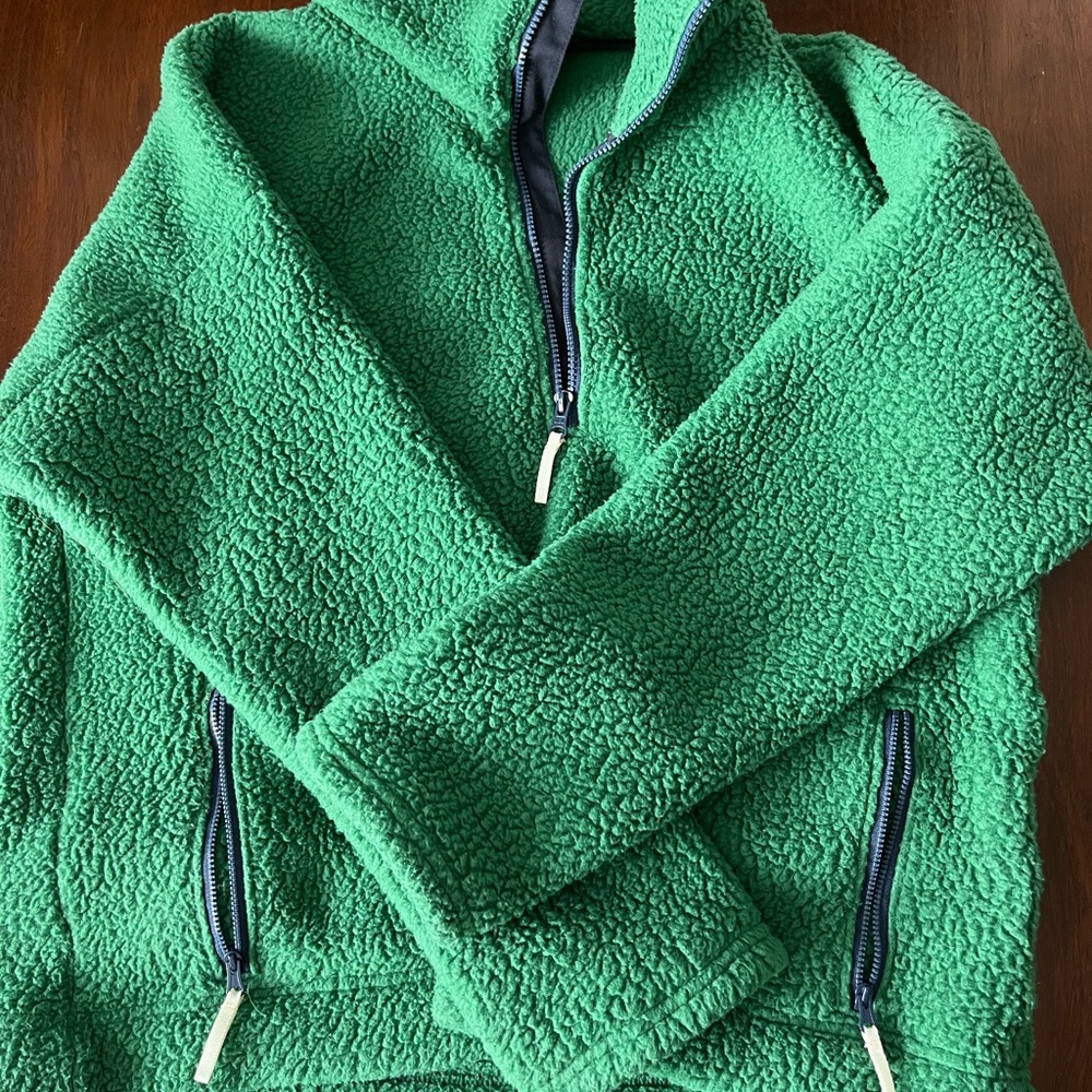 J Crew Sherpa half zip size XL